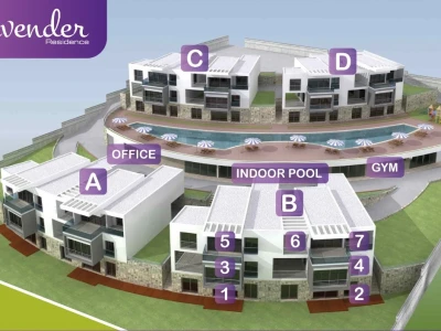 lavender residence site planı blok numaraları ile
