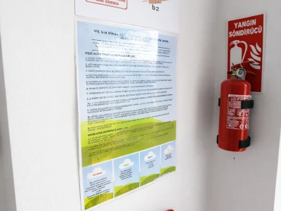 Security and information area at Lavender Residence in Kuşadası