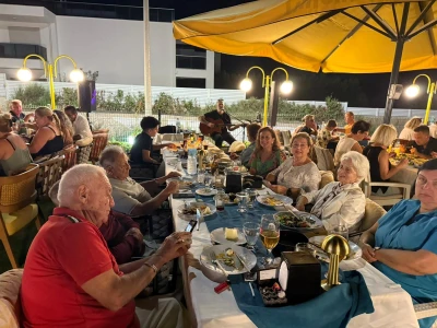 Evening dining area at Panorama Restaurant in Kuşadası